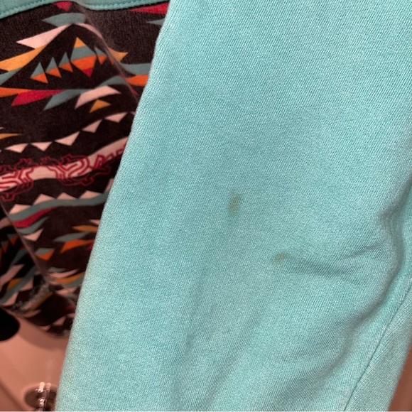 Slowbucks Men's drawstring Hoodie Multicolor Size 2XL Aztec Giant Logo pullover - Picture 3 of 6